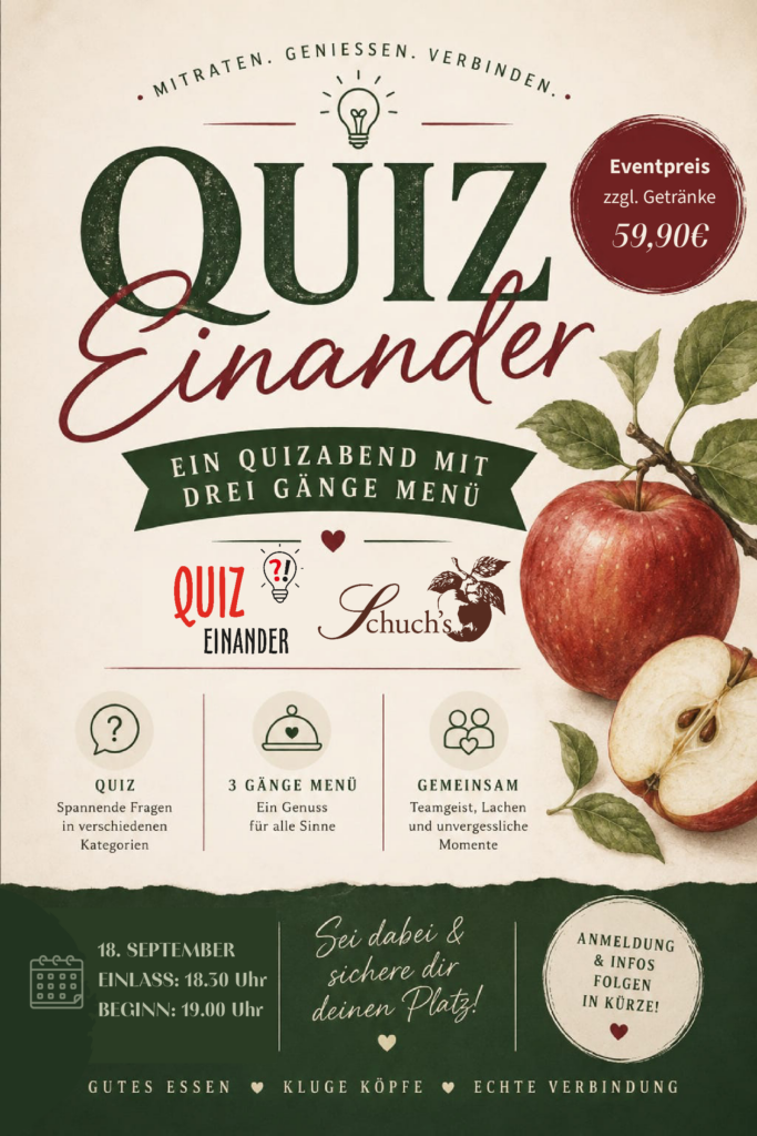 Flyer Quizabend Schuchs (FFM)